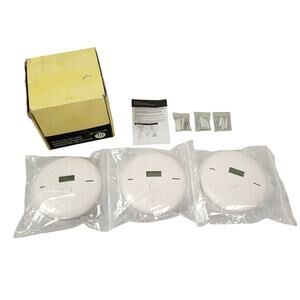 Photoelectric Smoke & Carbon Monoxide Detector 3 Pack White NEW Open Box